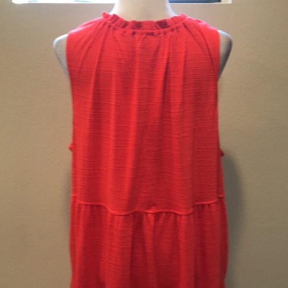 Max Studio Sleeveless Layered Hem Midi Dress Tasseled Tie and Pockets-Size 2X - Picture 6 of 13